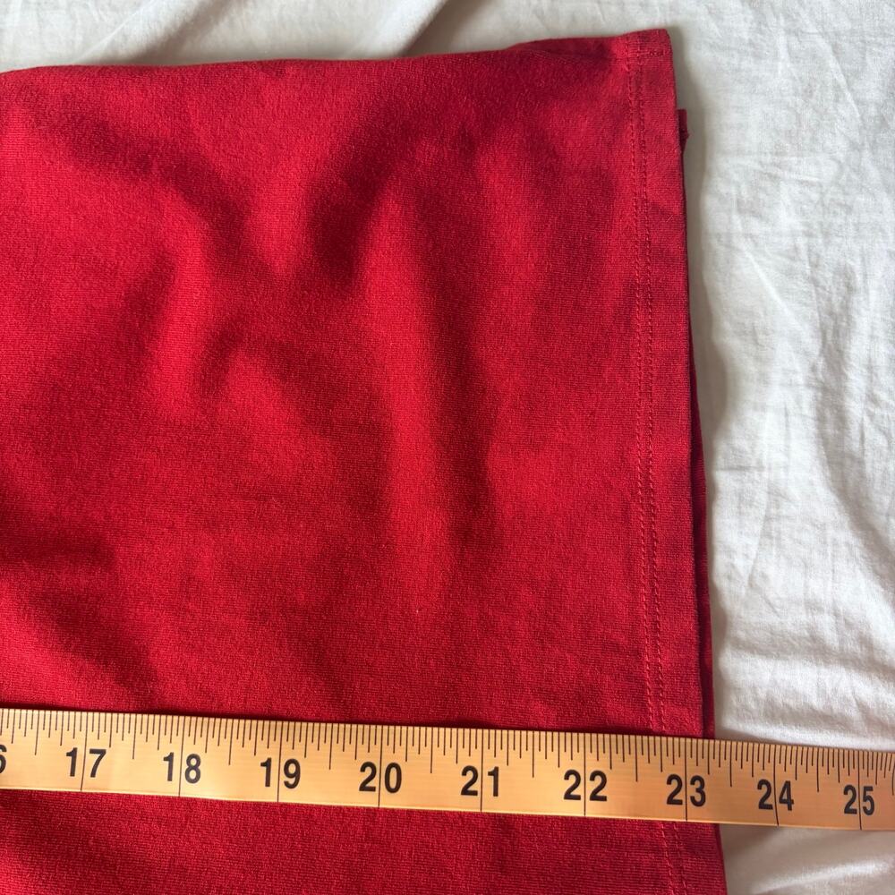 Eileen Fisher Boxy Mock Neck Tank Top Cap Sleeve T-shirt Red Size M Tencel - Picture 8 of 8